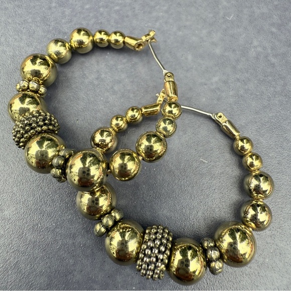 Napier Shimmery Gold Beaded Necklace and Earring Set - Picture 4 of 9